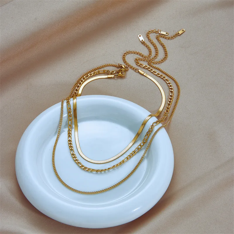 18k Gold Plated Layered Necklace
