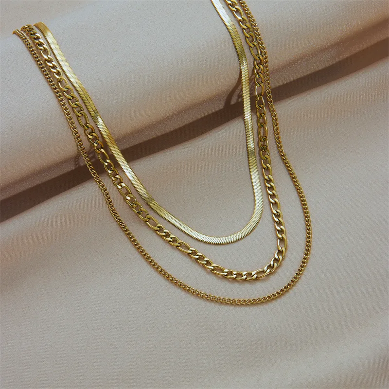 18k Gold Plated Layered Necklace