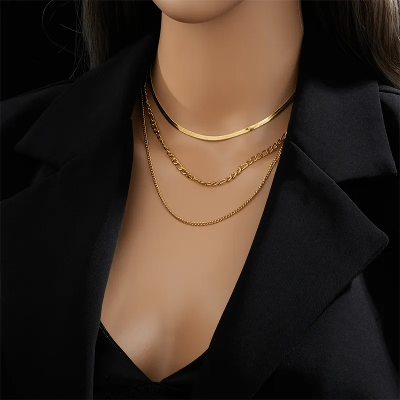 18k Gold Plated Layered Necklace
