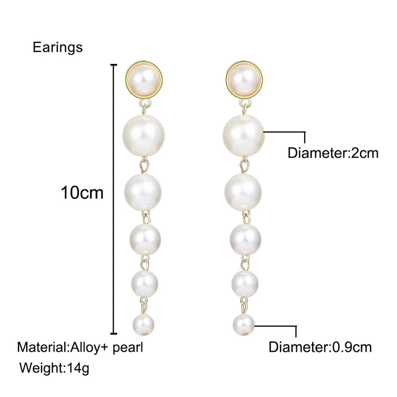 Dangle Pearl Drop Earrings