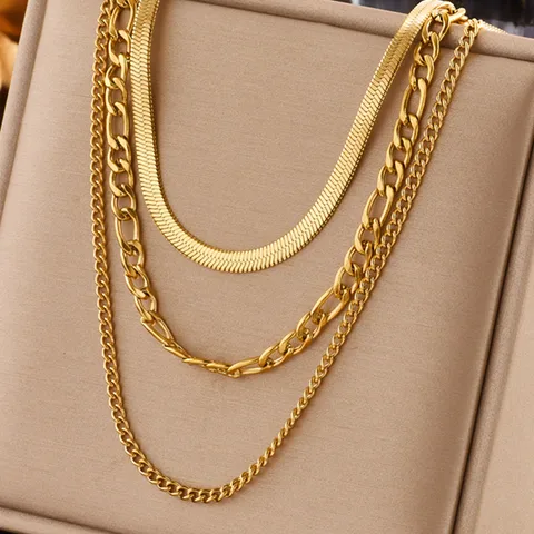 18k Gold Plated Layered Necklace